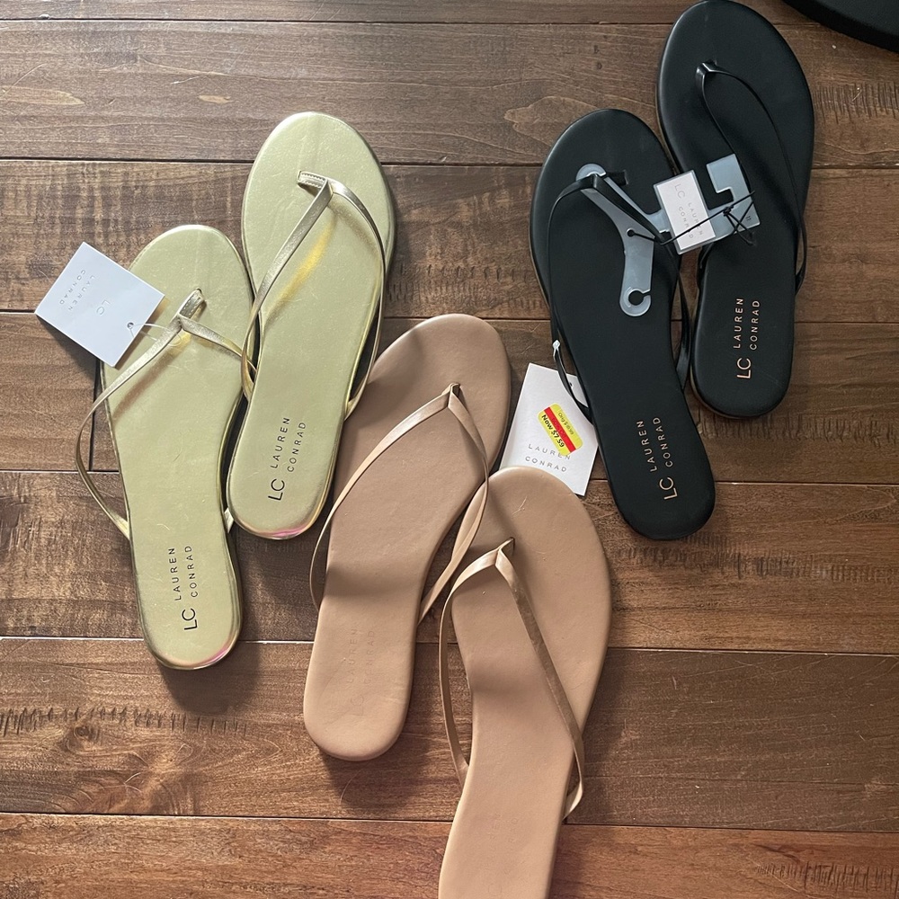 3 Pairs of Lauren Conrad Sandals size 11